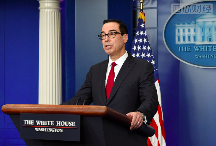 Treasury Secretary Steven Mnuchin speaks at the Press Briefing -  DC