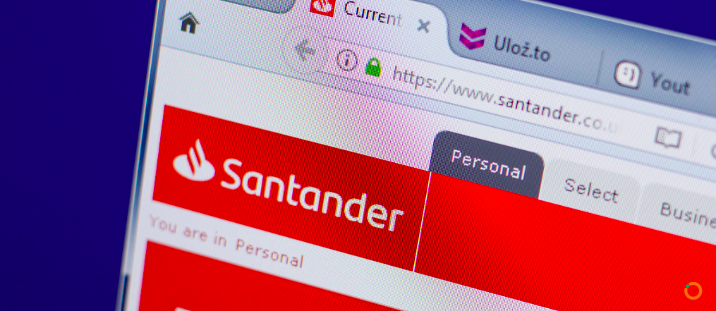 Ryazan, Russia - June 17, 2018: Homepage of Santander website on the display of PC, url - Santander.co.uk.