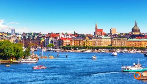 Summer panorama of Stockholm, Sweden