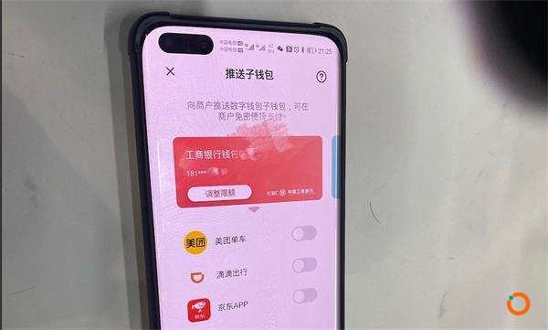  数字人民币App子钱包页面。